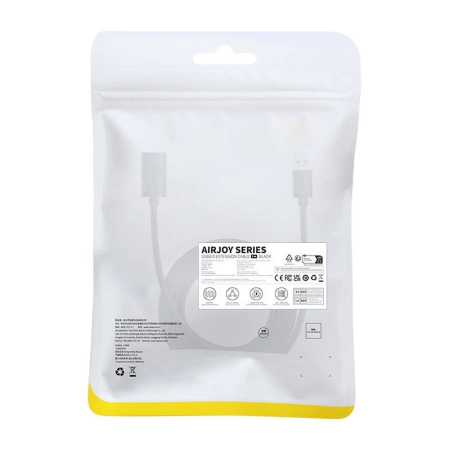 Kabel BASEUS AirJoy USB-A-USB-A przedłużacz 2m (czarny)