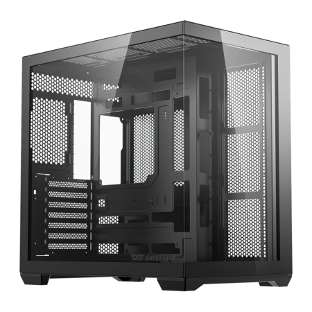 Obudowa komputerowa DarkFlash C280 (czarna) + 7 wentylatorów