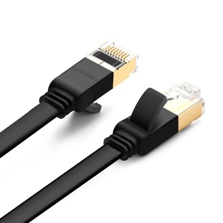 Kabel RJ45 UGREEN NW106 Cat.7 10m płaski (czarny)