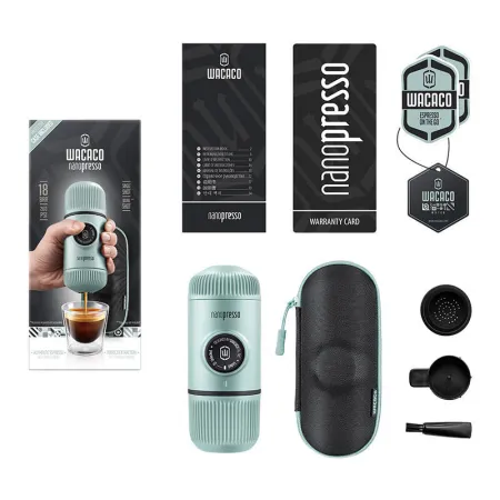 Przenośny ekspres do kawy WACACO Nanopresso Arctic Blue + Etui