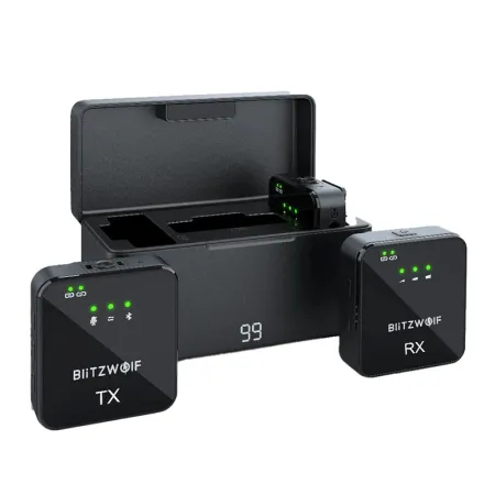Mikrofon bezprzewodowy BlitzWolf, BW-SX63, 1000mAh (czarny)