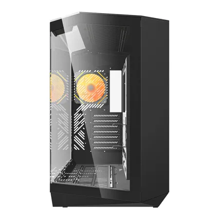 Obudowa komputerowa DARKFLASH DY470 + 4 wentylatory (czarna)