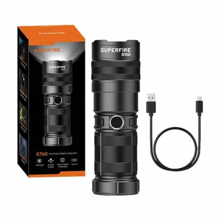 Latarka SUPERFIRE GT60 strumień świetlny 2600lm USB-C