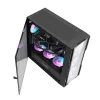 Obudowa komputerowa DARKFLASH DK431 Glass + 4 wentylatory RGB (czarna)