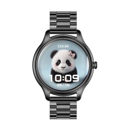 Smart Watch COLMI L28 (czarny + czarny stalowy pasek)