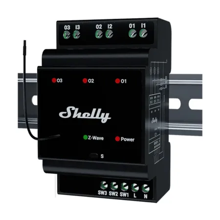 Przekaźnik SHELLY Qubino Wave Pro 3 Z-Wave 3-kanałowy DIN