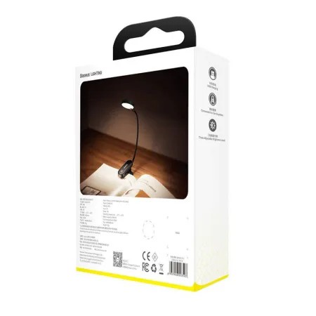 Lampka biurkowa BASEUS Comfort Reading z klipsem (szara)