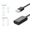 Karta dźwiękowa USB UGREEN US205 15cm (czarna)