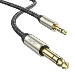 Kabel UGREEN AV127 jack 3,5mm-jack 6,35mm TRS 3m (szary)