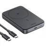 Powerbank magnetyczny 10000mAh Ugreen PB761, Qi2 15W, Magsafe + kabel USB-C (czarny)