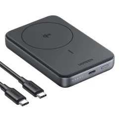 Powerbank magnetyczny 10000mAh Ugreen PB761, Qi2 15W, Magsafe + kabel USB-C (czarny) Powerbank magnetyczny 10000mAh Ugreen PB761, Qi2 15W, Magsafe + kabel USB-C (czarny)