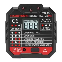 Tester gniazd HABOTEST HT106D z wyświetlaczem