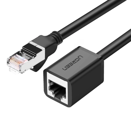 Kabel RJ45 UGREEN NW112 Cat.6 1m przedłużacz FTP (czarny)