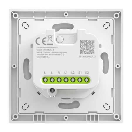 Przełącznik ścienny SONOFF MINI-ZB2GS-E ZigBee 2-kanałowy