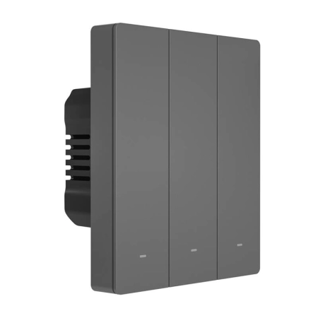 Inteligentny przełącznik ścienny WiFi SONOFF M5-3C-80 (3-kanałowy, do ramki, grafitowy)