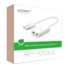 Karta dźwiękowa USB UGREEN US205 15cm (biała)