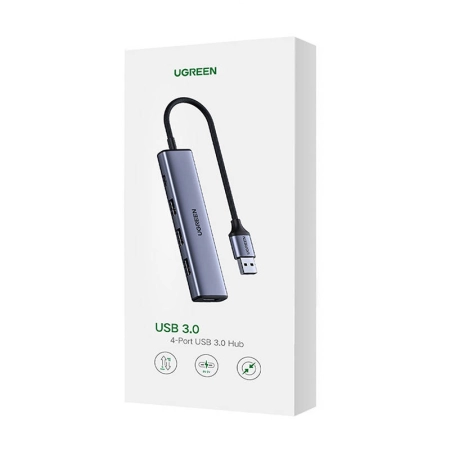 Hub USB UGREEN CM473 5-portowy (szary)