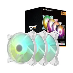 Wentylator DARKFLASH C6 120mm 3w1 ARGB (biały) Wentylator DARKFLASH C6 120mm 3w1 ARGB (biały)