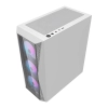 Obudowa komputerowa DARKFLASH DK352 Plus + 4 wentylatory ARGB (czarno-biała)