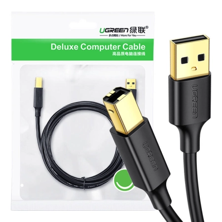 Kabel UGREEN US135 USB-A-USB-B 2m (czarny)