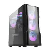 Obudowa komputerowa DARKFLASH DK431 Glass + 4 wentylatory RGB (czarna)