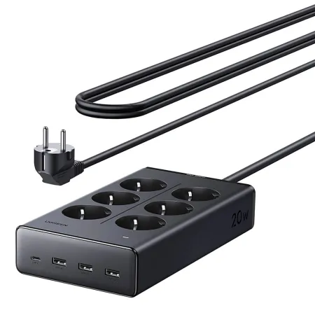Listwa zasilająca UGREEN S622 6 gniazd 1.5m (czarna)