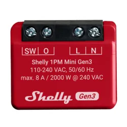 Przekaźnik Wi-Fi SHELLY 1PM Mini Gen3 Bluetooth