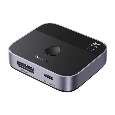 Przełącznik UGREEN AW701 2w1 DisplayPort+USB-C 8K