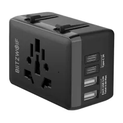 Adapter podróżny BLITZWOLF BW-TA1 4w1 2xUSB-A USB-C PD 20W Adapter podróżny BLITZWOLF BW-TA1 4w1 2xUSB-A USB-C PD 20W
