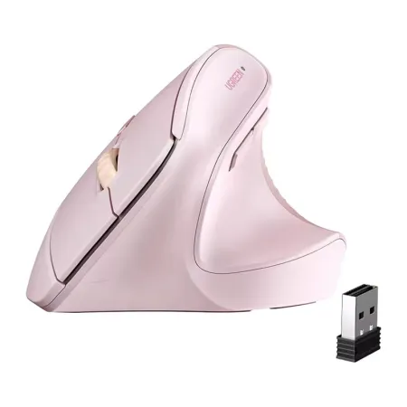 Mysz bezprzewodowa pionowa UGREEN M571 2.4G (różowa)