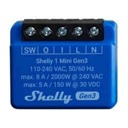 Sterownik SHELLY 1 Mini Gen3 Wi-Fi/Bluetooth