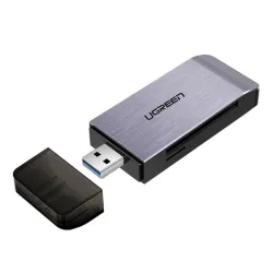 Czytnik kart UGREEN CM180 USB 4w1 SD/microSD/CF/MS (srebrny) Czytnik kart UGREEN CM180 USB 4w1 SD/microSD/CF/MS (srebrny)