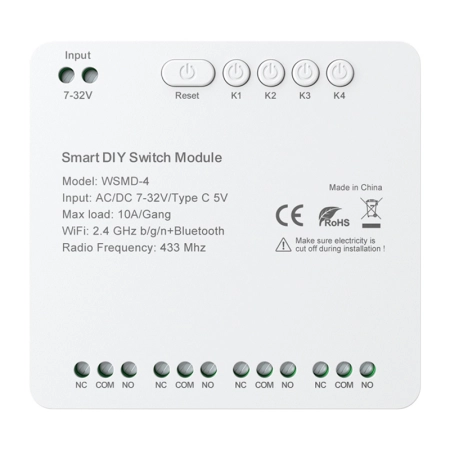 Przekaźnik DIY Wi-Fi AVATTO WSMD-4 32V 4-kanałowy