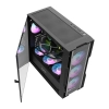 Obudowa komputerowa DARKFLASH DK431 Mesh + 4 wentylatory ARGB (czarna)