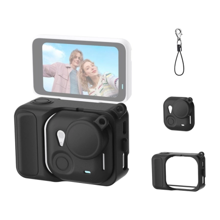Silikonowe etui ochronne Puluz dla Insta360 Go Ultra (Czarne)
