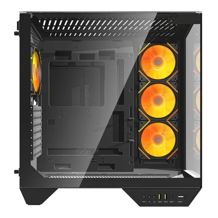 Obudowa komputerowa DARKFLASH DY470 + 4 wentylatory (czarna)