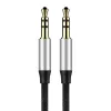 Kabel audio mini jack 3,5mm AUX Baseus Yiven 1,5m (czarno-srebrny)