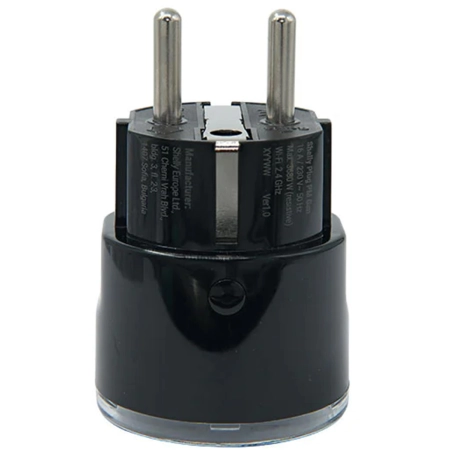 Inteligentne gniazdko 13A Shelly Plug PM Gen3 Matter czarny