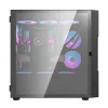 Obudowa komputerowa DARKFLASH DK431 Glass + 4 wentylatory RGB (czarna)