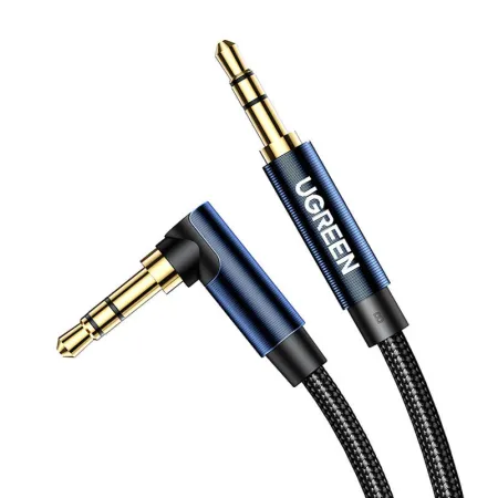 Kabel UGREEN 1,5m jack 3,5mm-jack 3,5mm kątowy (czarny)