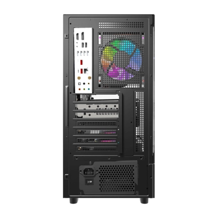 Obudowa komputerowa DarkFlash DS950V z wyświetlaczem (czarna) + 6 wentylatorów
