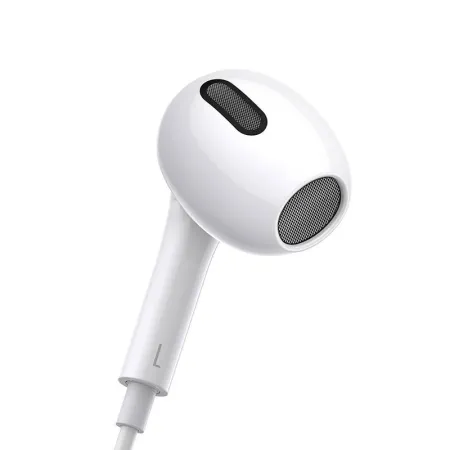 Słuchawki przewodowe BASEUS Encok C17 USB-C (białe)