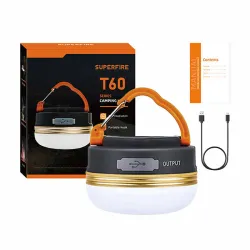 Lampa kempingowa SUPERFIRE T60 2.5W 1000mAh Lampa kempingowa SUPERFIRE T60 2.5W 1000mAh