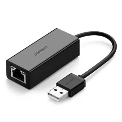 Adapter sieciowy UGREEN CR110 USB-A-RJ45 (czarny)