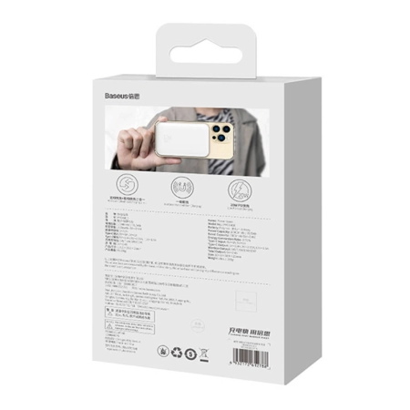 Powerbank BASEUS Magnetic Mini 10000mAh 20W MagSafe (biały)