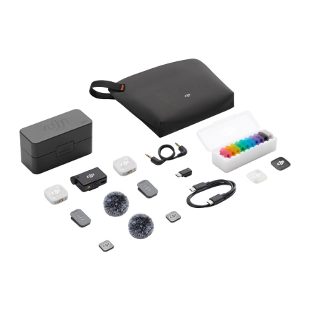 System mikrofonów bezprzewodowych DJI Mic Mini 2 (2 TX + 1 RX + Etui ładujące)