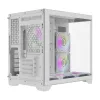 Obudowa komputerowa DARKFLASH FT418 + 6 wentylatorów ARGB (biała)