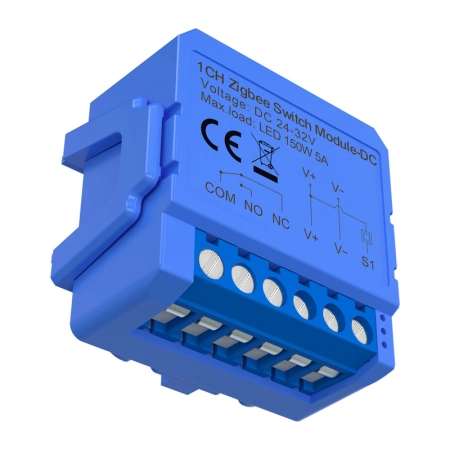 1-kanałowy moduł przełącznika ZigBee ze stykiem beznapięciowym  Avatto ZWSM16-DC32V-1