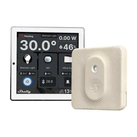 Zestaw SHELLY Wall Display Wi-Fi BT + BLU H&T (biały)