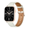 Smartwatch COLMI C28 Złoty + biały skórzany pasek